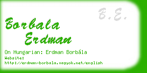 borbala erdman business card